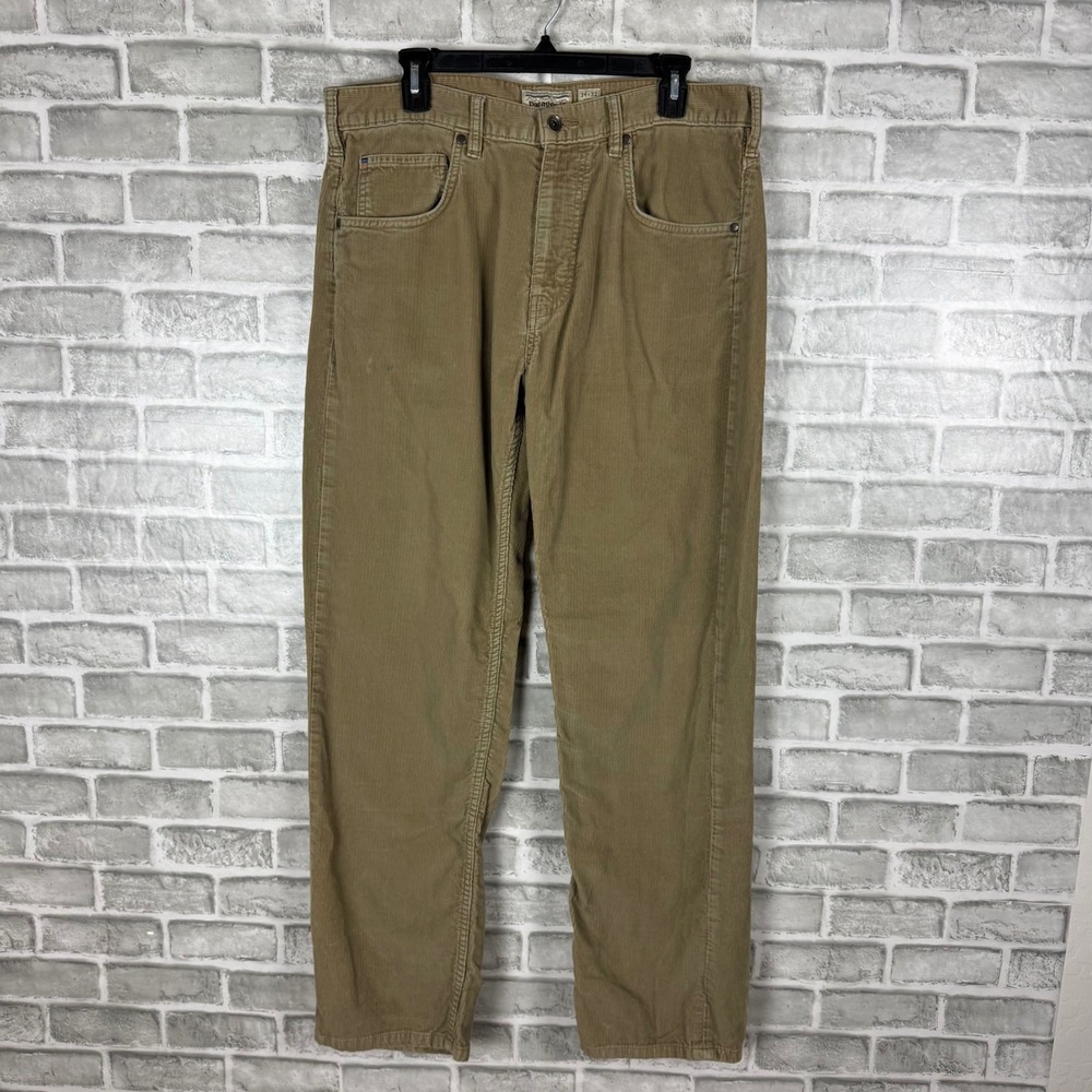 Patagonia Mens Tan Organic Cotton Corduroy Pants 34 x32 Regular Fit Khaki Brown